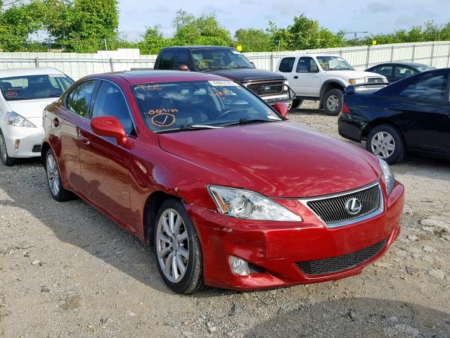 JTHCK262572009169 - 2007 LEXUS IS 250 RED photo 1