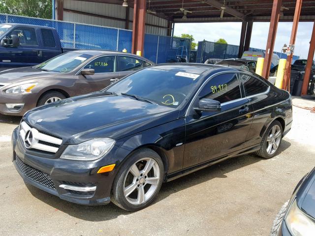 WDDGJ4HB6CF788914 - 2012 MERCEDES-BENZ C 250 BLACK photo 2