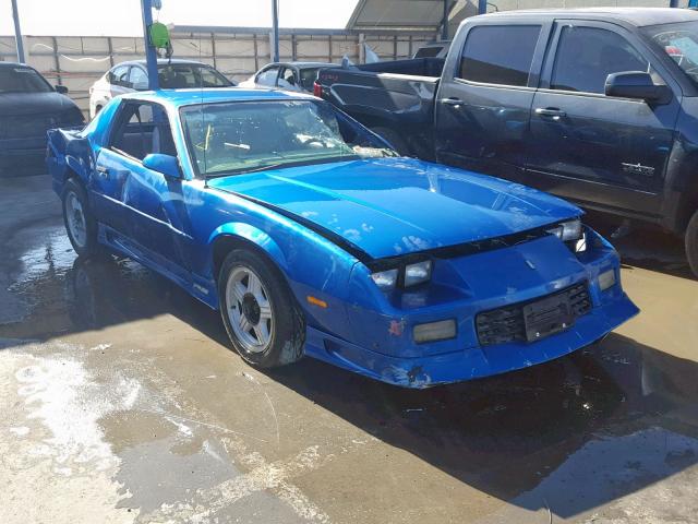 1G1FP23E9NL103487 - 1992 CHEVROLET CAMARO RS BLUE photo 1