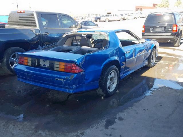 1G1FP23E9NL103487 - 1992 CHEVROLET CAMARO RS BLUE photo 4