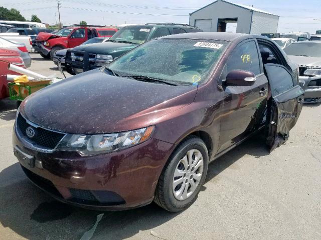 KNAFU4A2XA5858972 - 2010 KIA FORTE EX MAROON photo 2