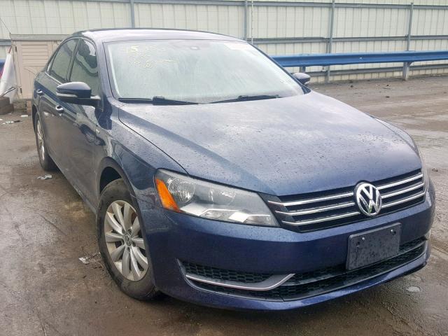 1VWAH7A35DC139833 - 2013 VOLKSWAGEN PASSAT S BLUE photo 1