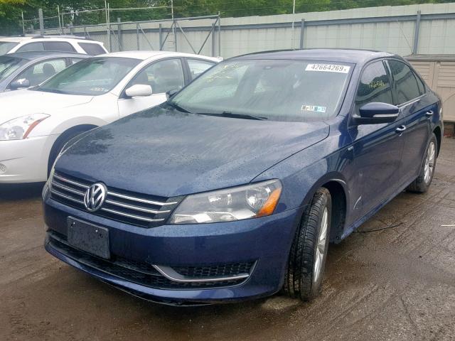 1VWAH7A35DC139833 - 2013 VOLKSWAGEN PASSAT S BLUE photo 2