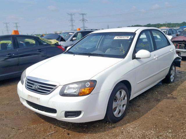 KNAFE221395654601 - 2009 KIA SPECTRA EX WHITE photo 2