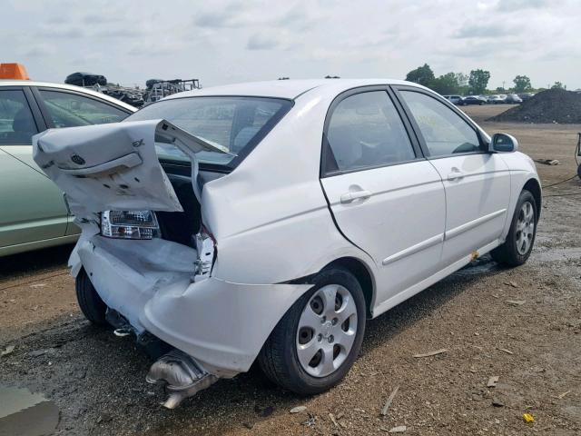 KNAFE221395654601 - 2009 KIA SPECTRA EX WHITE photo 4