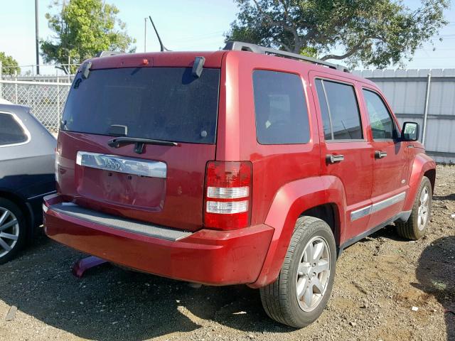 1C4PJLAK8CW169293 - 2012 JEEP LIBERTY SP RED photo 4