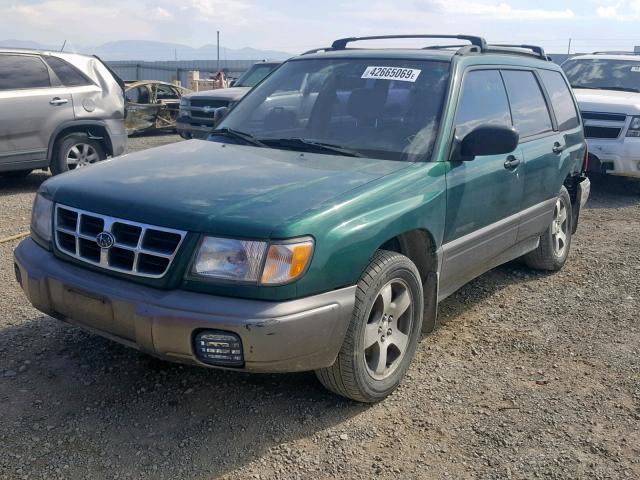 JF1SF6556YH730819 - 2000 SUBARU FORESTER S GREEN photo 2