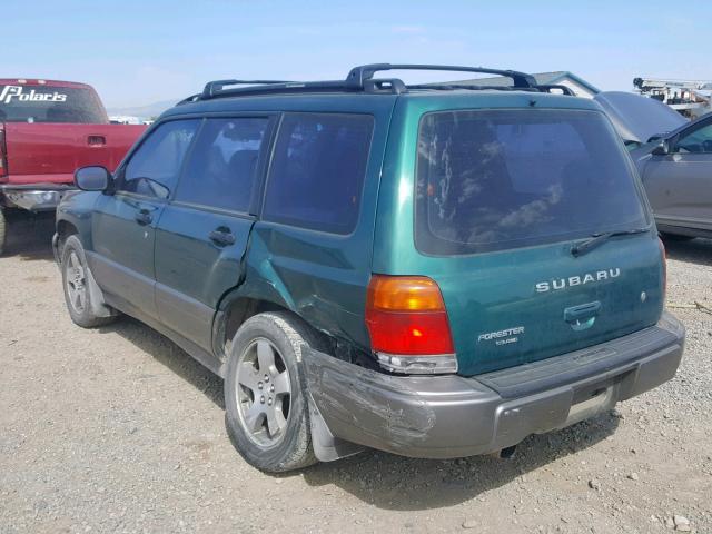 JF1SF6556YH730819 - 2000 SUBARU FORESTER S GREEN photo 3