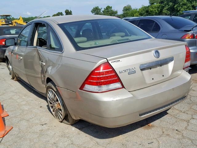 1MEFM421X5G603997 - 2005 MERCURY MONTEGO PR ოქროსფერი ფოტო 3