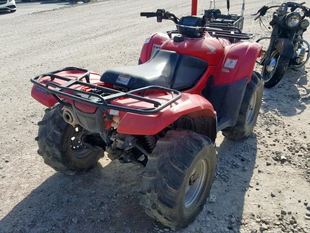 1HFTE370XD4402568 - 2013 HONDA TRX420 FA RED photo 4