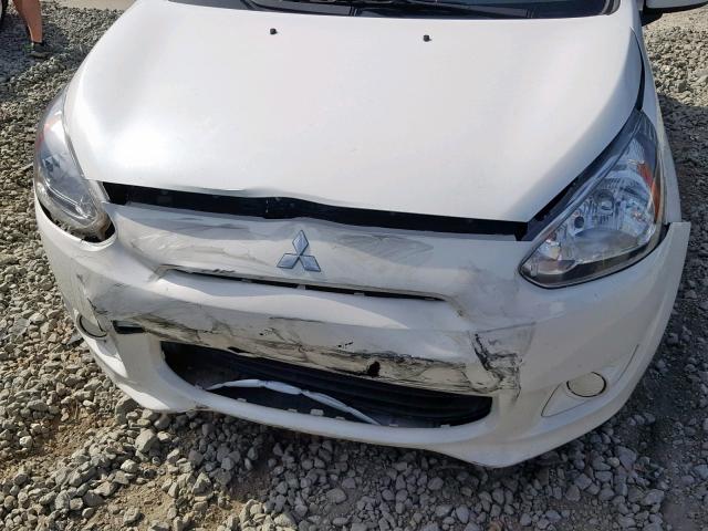 ML32A3HJ0FH053511 - 2015 MITSUBISHI MIRAGE DE WHITE photo 9