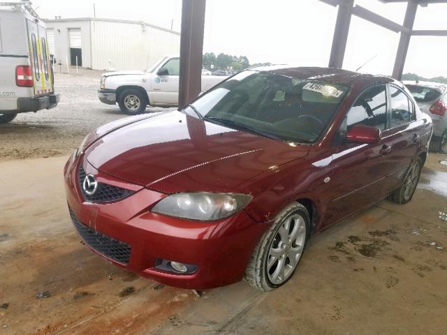 JM1BK32F691191310 - 2009 MAZDA 3 I MAROON photo 2