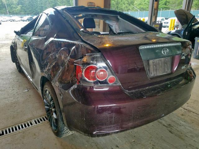 JTKDE167280242127 - 2008 SCION TC PURPLE photo 3