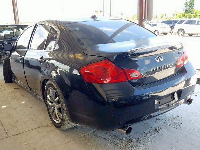 JNKCV61EX9M301021 - 2009 INFINITI G37 BASE BLACK photo 3