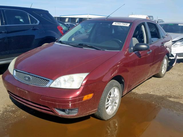 1FAFP34N36W119069 - 2006 FORD FOCUS ZX4 BURGUNDY photo 2