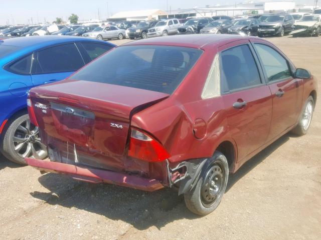 1FAFP34N36W119069 - 2006 FORD FOCUS ZX4 BURGUNDY photo 4