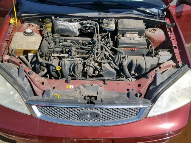 1FAFP34N36W119069 - 2006 FORD FOCUS ZX4 BURGUNDY photo 7