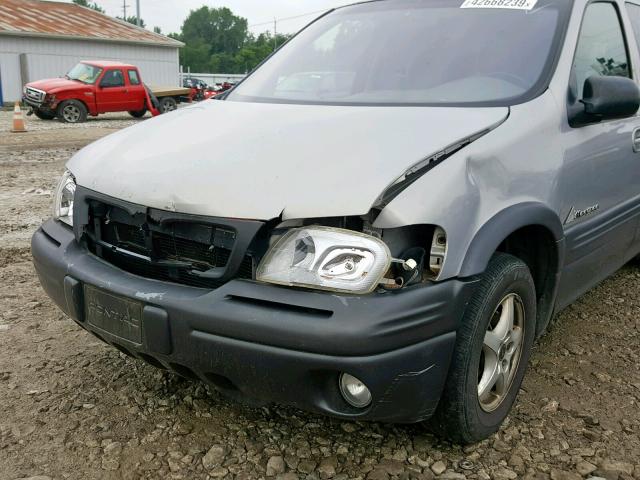 1GMDX03E4YD115169 - 2000 PONTIAC MONTANA GRAY photo 9