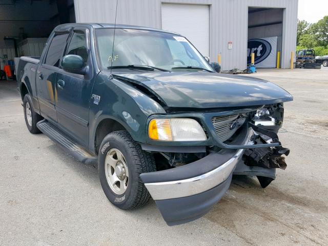 1FTRW07L81KB39160 - 2001 FORD F150 CREW GREEN photo 1