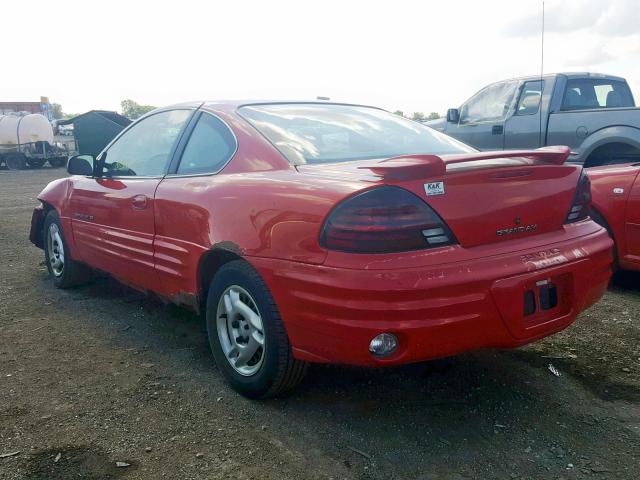 1G2NE12T8XM811945 - 1999 PONTIAC GRAND AM S RED photo 3