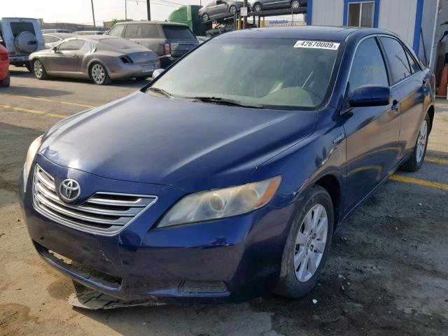 JTNBB46K483046696 - 2008 TOYOTA CAMRY HYBR BLUE photo 2