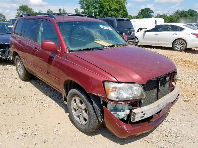 JTEEP21AX50070564 - 2005 TOYOTA HIGHLANDER MAROON photo 1