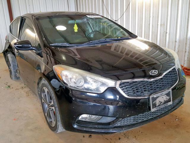 KNAFX4A80E5057579 - 2014 KIA FORTE EX BLACK photo 1