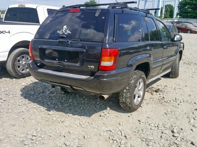 1J8GW68J04C139393 - 2004 JEEP GRAND CHER BLACK photo 4