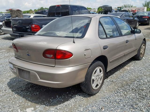 1G1JF52T727113003 - 2002 CHEVROLET CAVALIER L BEIGE photo 4