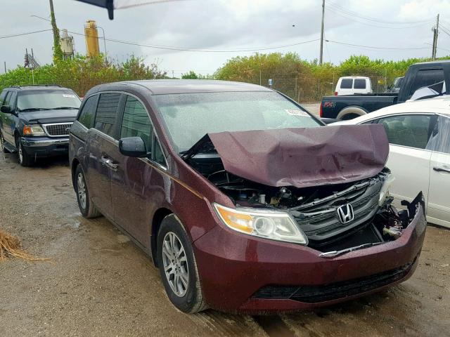 5FNRL5H48CB141665 - 2012 HONDA ODYSSEY EX MAROON photo 1