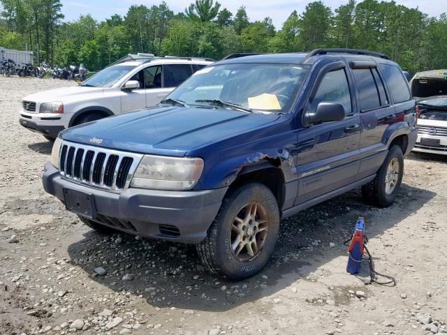 1J4GW48S13C503754 - 2003 JEEP GRAND CHER BLUE photo 2