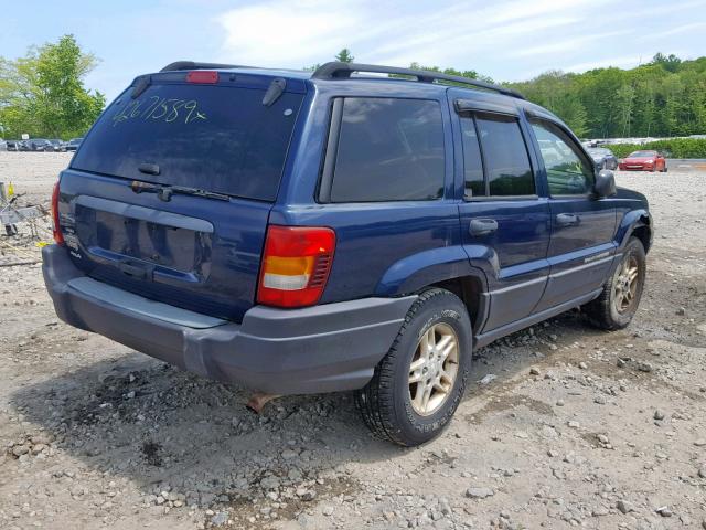 1J4GW48S13C503754 - 2003 JEEP GRAND CHER BLUE photo 4