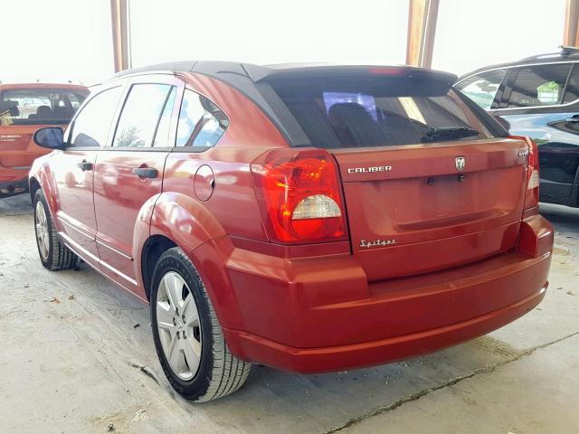 1B3HB48BX7D329738 - 2007 DODGE CALIBER SX RED photo 3