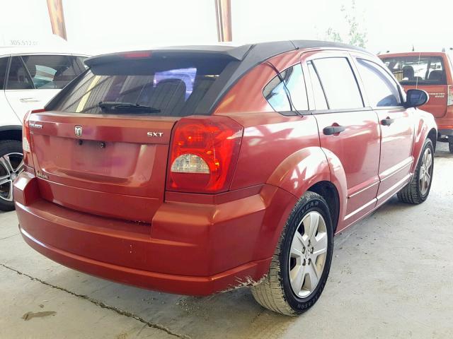 1B3HB48BX7D329738 - 2007 DODGE CALIBER SX RED photo 4