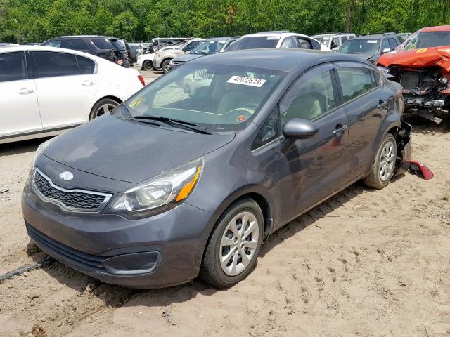 KNADN4A30D6302293 - 2013 KIA RIO EX GRAY photo 2