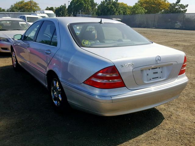 WDBNG75J6YA110132 - 2000 MERCEDES-BENZ S 500 SILVER photo 3