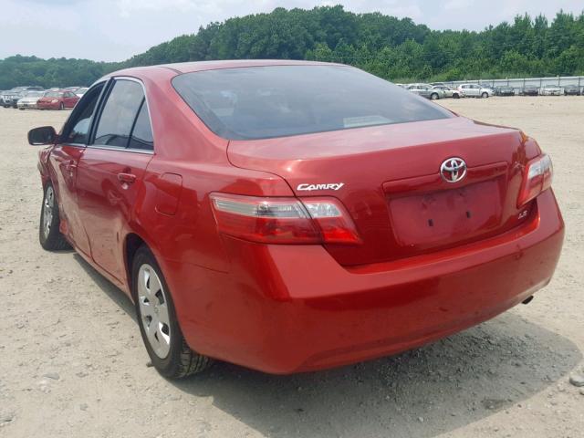 4T1BE46K27U045482 - 2007 TOYOTA CAMRY NEW RED photo 3