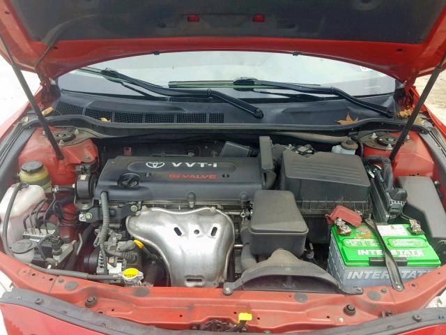 4T1BE46K27U045482 - 2007 TOYOTA CAMRY NEW RED photo 7