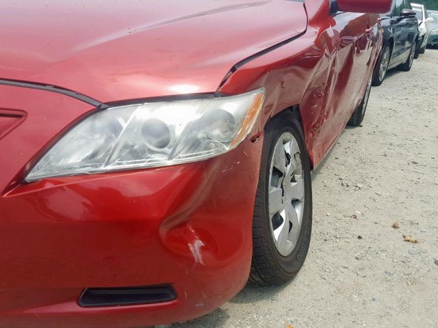 4T1BE46K27U045482 - 2007 TOYOTA CAMRY NEW RED photo 9