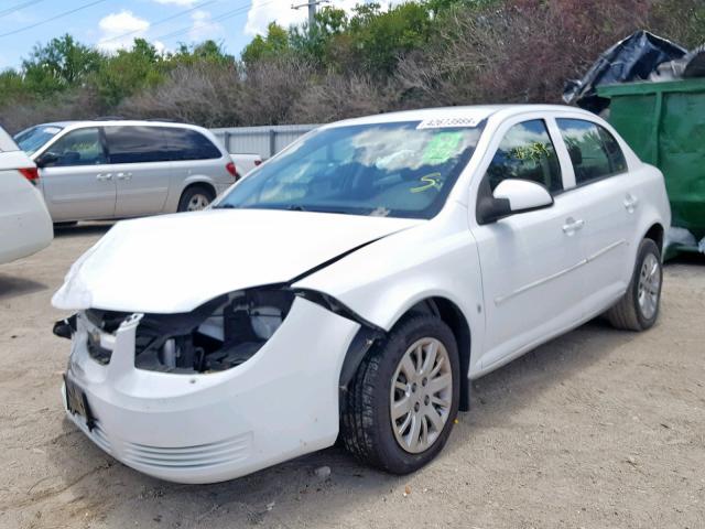 1G1AT58H597259969 - 2009 CHEVROLET COBALT LT WHITE photo 2