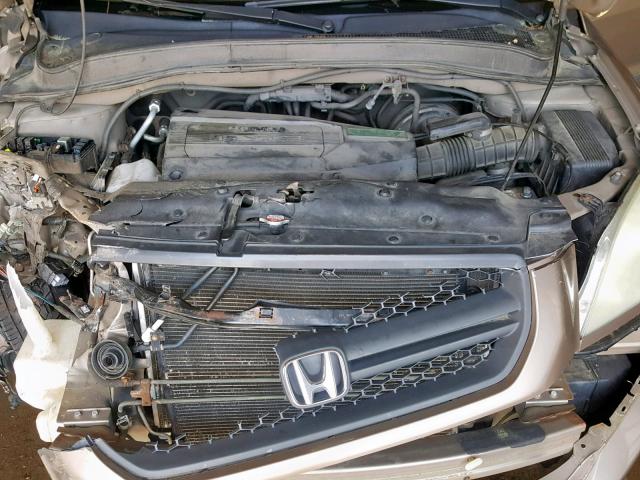 2HKYF181X4H590110 - 2004 HONDA PILOT LX GOLD photo 7