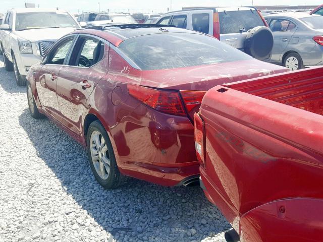 5XXGN4A73CG086538 - 2012 KIA OPTIMA EX RED photo 3