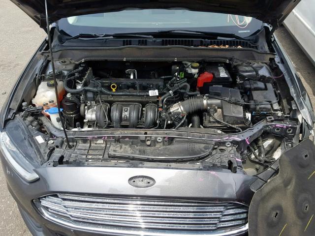 3FA6P0G74FR280058 - 2015 FORD FUSION S GRAY photo 7