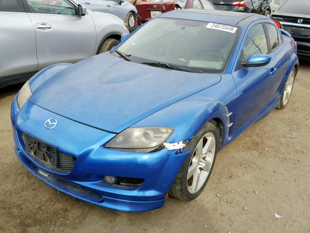 JM1FE173440138180 - 2004 MAZDA RX8 BLUE photo 2