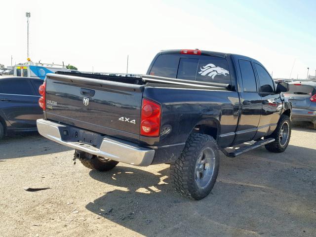 1D7HU18P37S197121 - 2007 DODGE RAM 1500 S BLACK photo 4