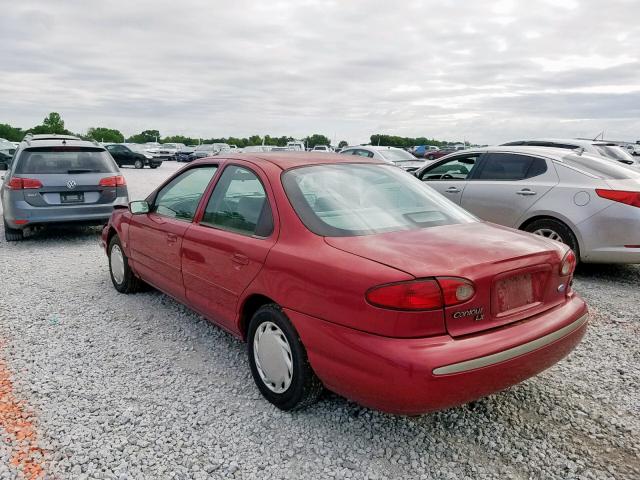 1FALP66L4SK212152 - 1995 FORD CONTOUR LX RED photo 3