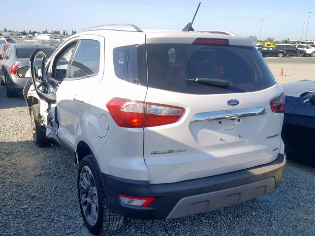 MAJ6P1WL4JC204545 - 2018 FORD ECOSPORT T WHITE photo 3