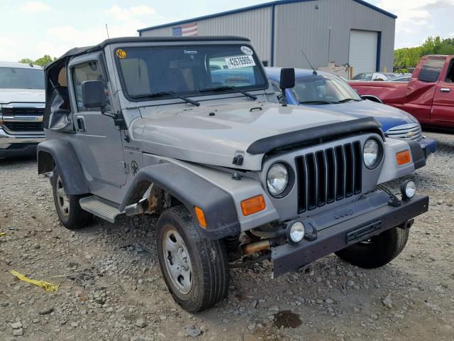 1J4FA49S8YP779017 - 2000 JEEP WRANGLER / GRAY photo 1