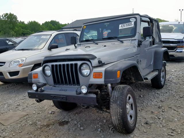 1J4FA49S8YP779017 - 2000 JEEP WRANGLER / GRAY photo 2