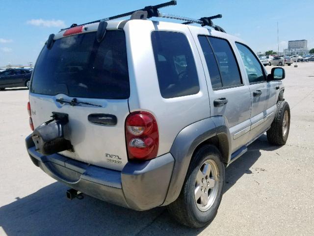 1J4GL48K46W147599 - 2006 JEEP LIBERTY SP SILVER photo 4